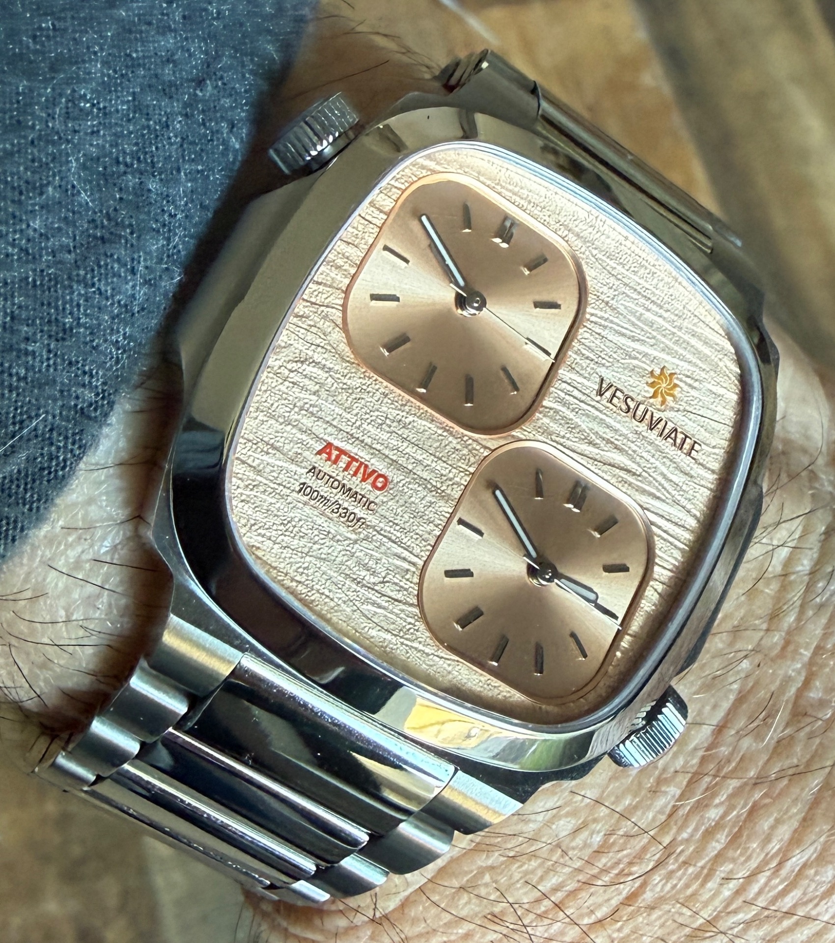 Vesuviate Attivo-Duplex Rose Gold — Like New condition microbrand watch for sale