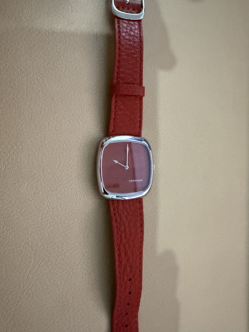 Dennison Natural Red Agate Stone In Steel — photo 3