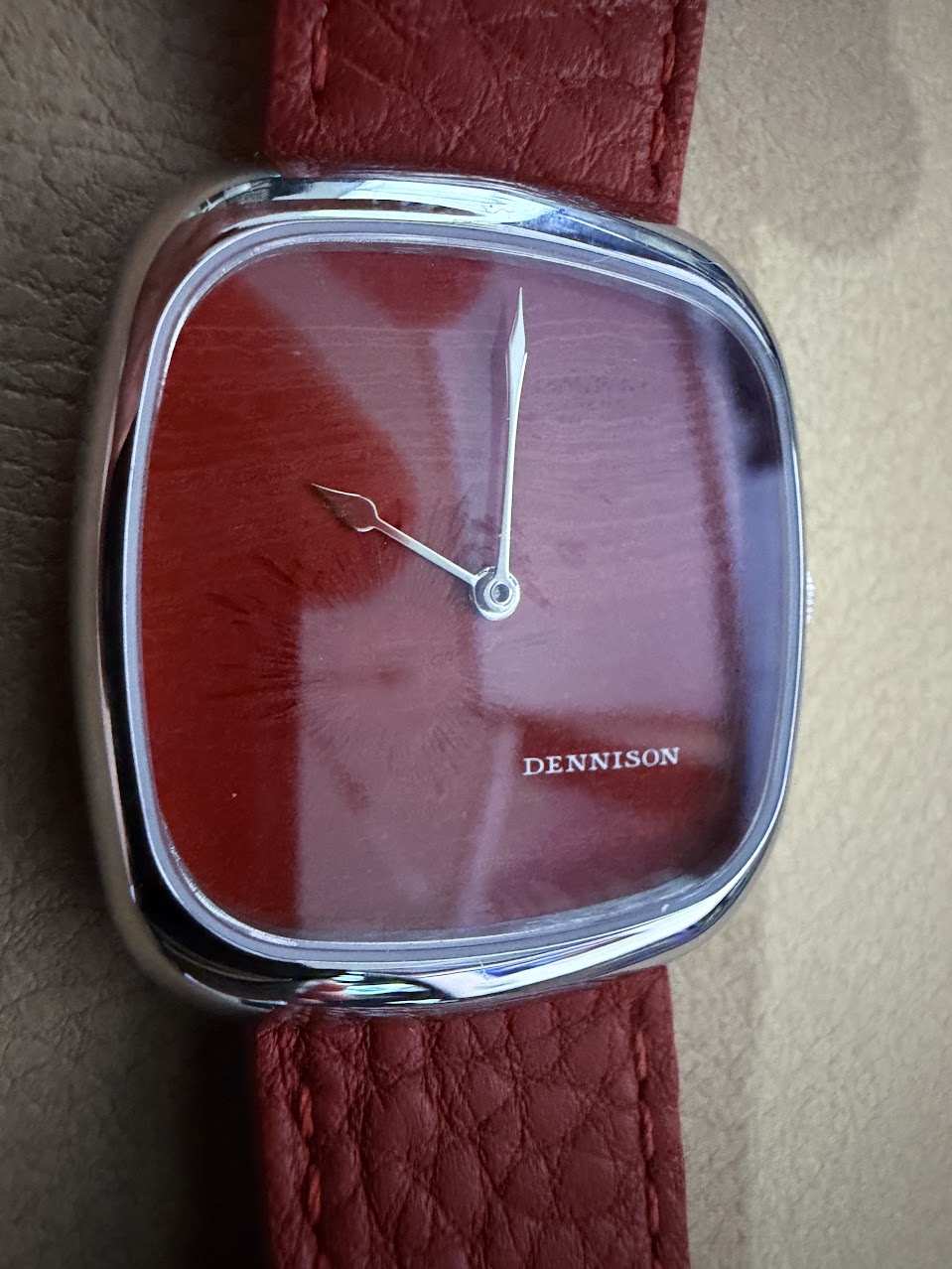 Dennison Natural Red Agate Stone In Steel — photo 5