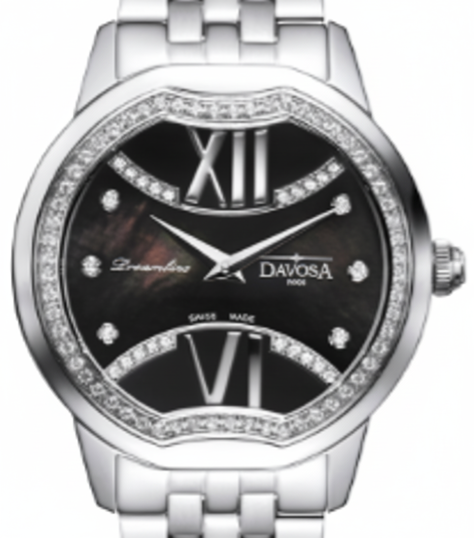 Davosa Dreamline II Quartz Swiss-Made Black Diamond Ladies Watch