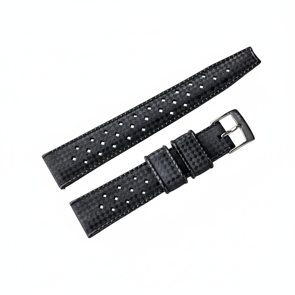 Echo/Neutra Bracelet "Tropical" en caoutchouc noir