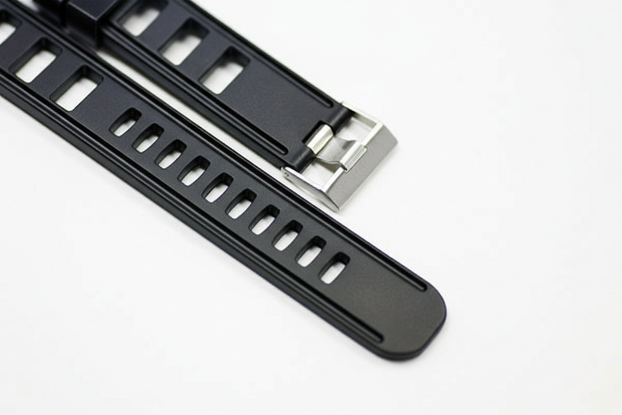 Obris Morgan 20mm Vanilla Scented Natural Rubber Strap - Black