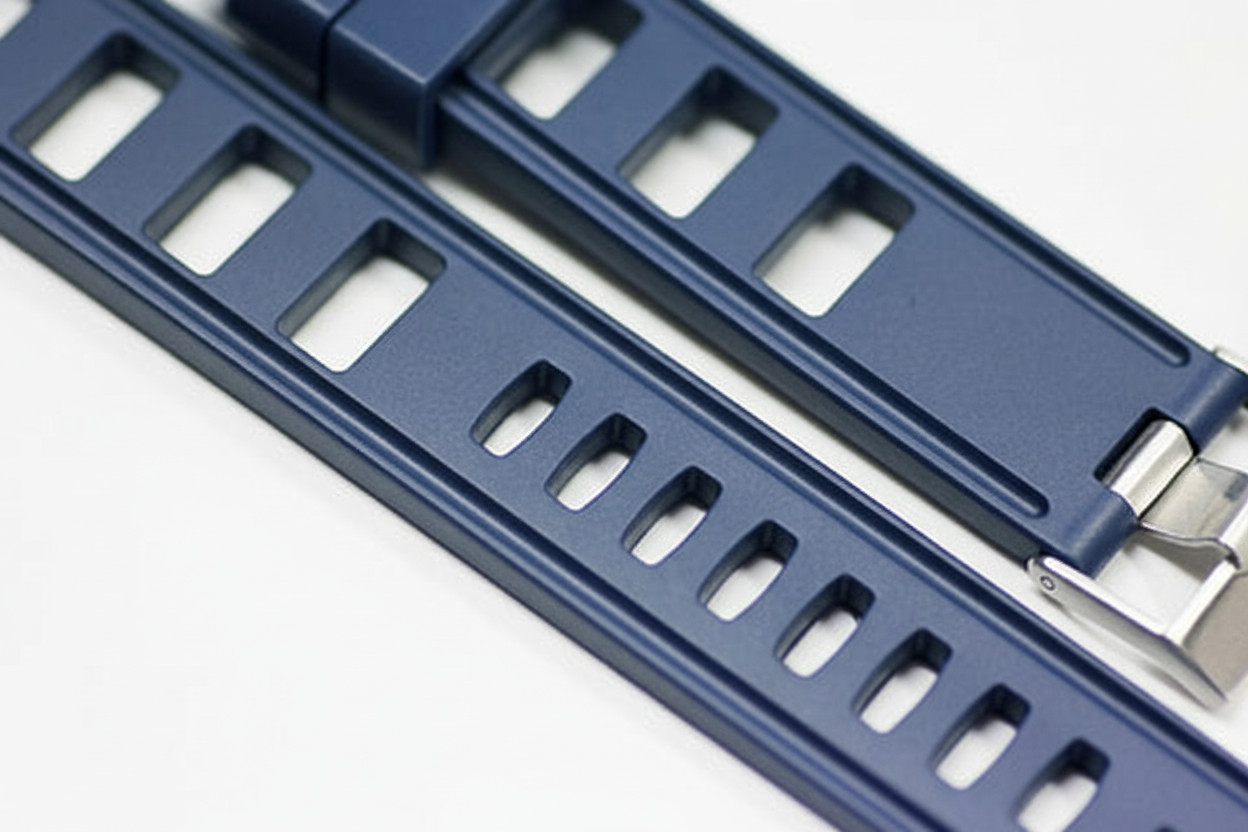 Obris Morgan 20mm Vanilla Scented Natural Rubber Strap - Blue