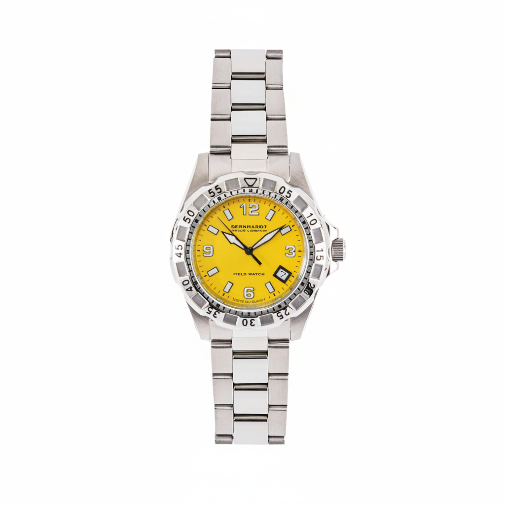 Bernhardt Field Diver - Yellow/Steel — field watches