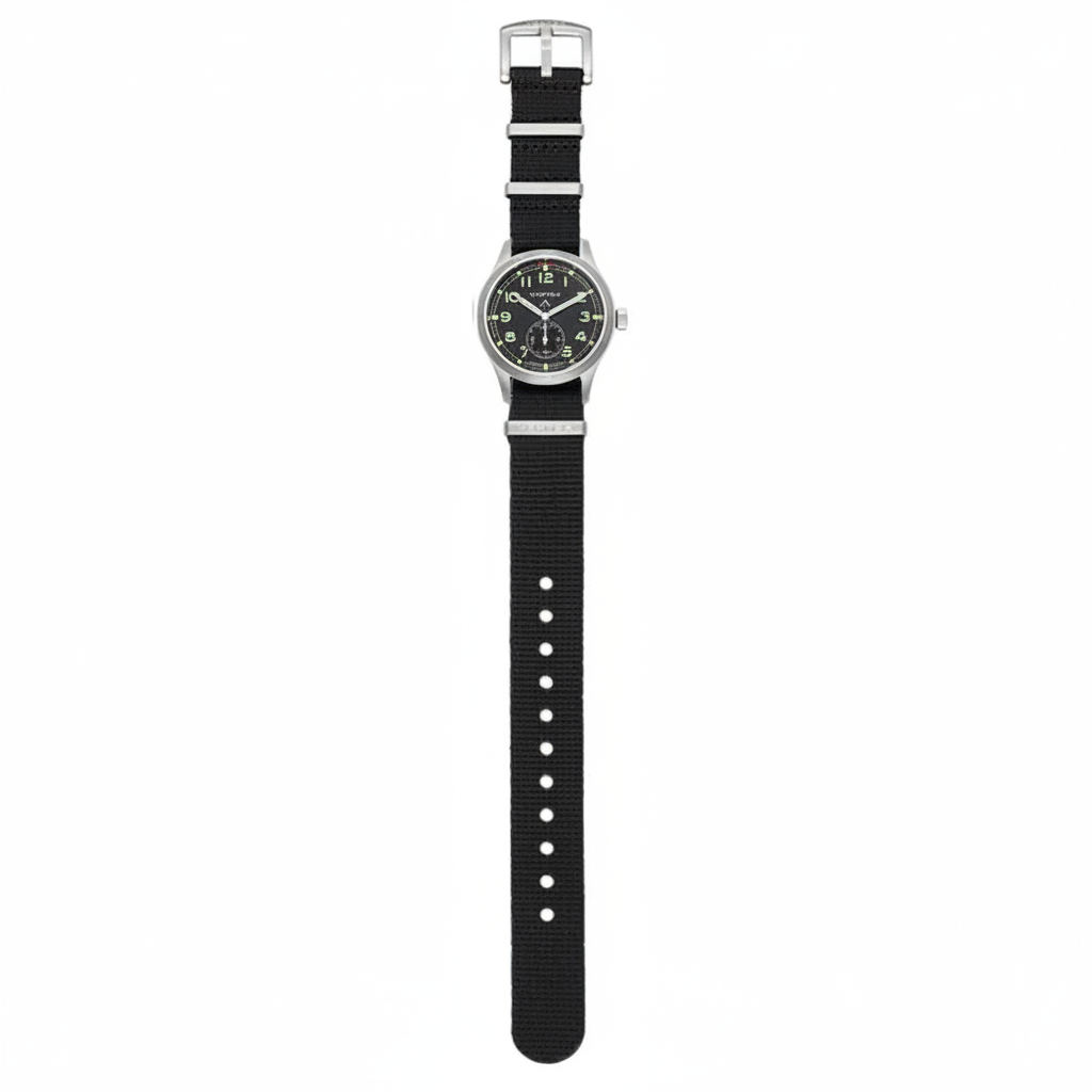 Vertex Black Fabric Watch Strap