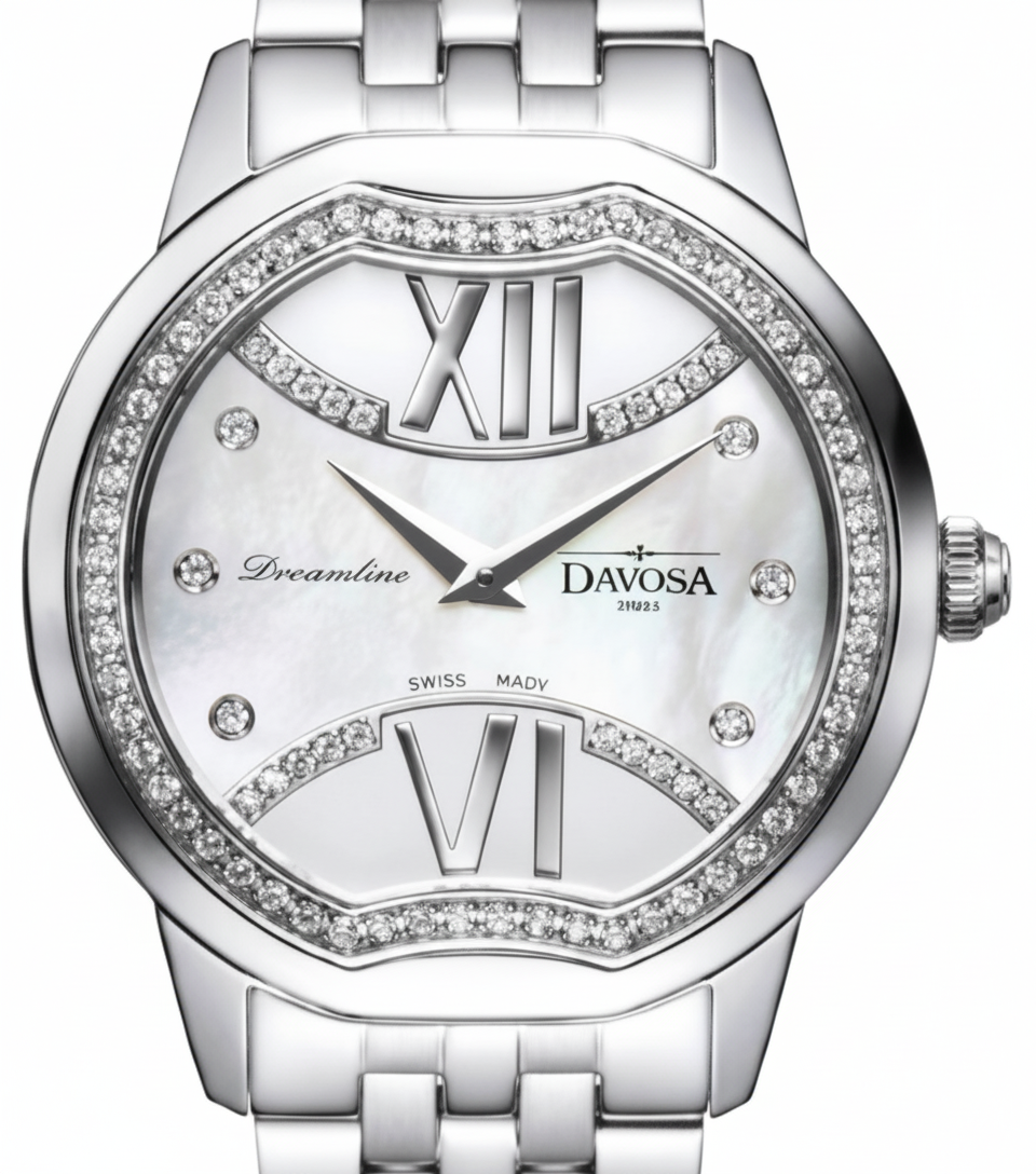Davosa Dreamline II Quartz Swiss-Made Silver Ladies Watch 16857615