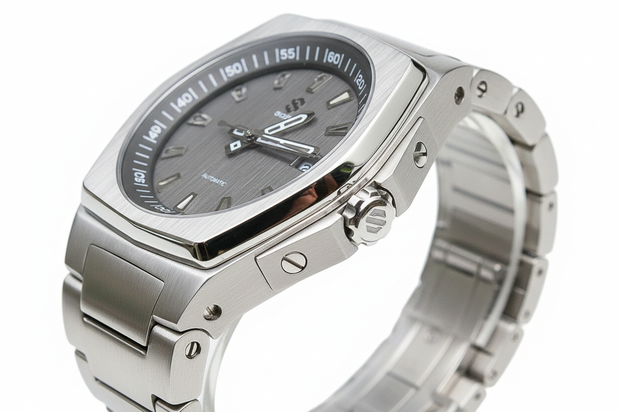 Seals Stainless Steel with Slate Dial - Automatic Wrist Watch