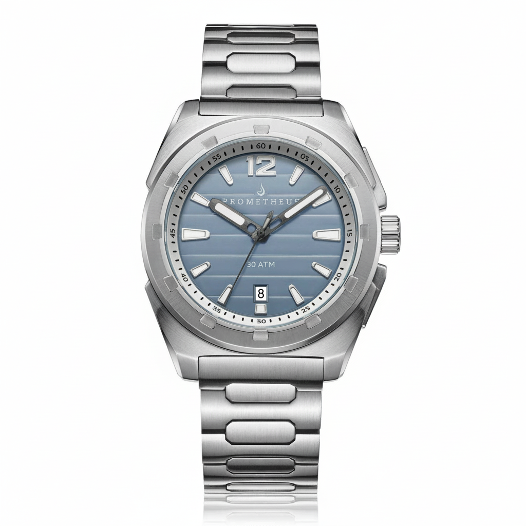 Prometheus Jamanta Pastel Blue Dial Date Miyota 9015