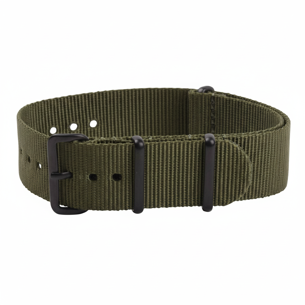 Bernhardt Khaki Green Nylon Strap