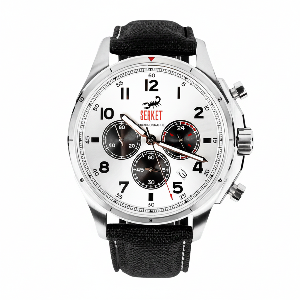 Serket CHRONOGRAPHE Argent 45MM