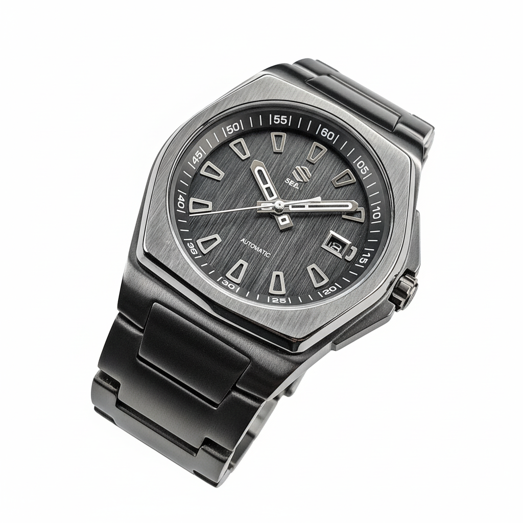 Seals Black PVD with Black Dial - Automatic Wrist Watch