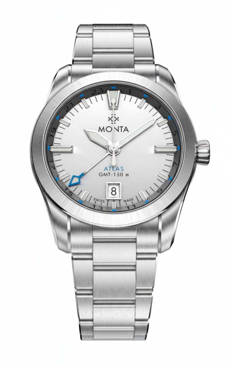 Monta Atlas Opalin Silver Dial — microbrand watch