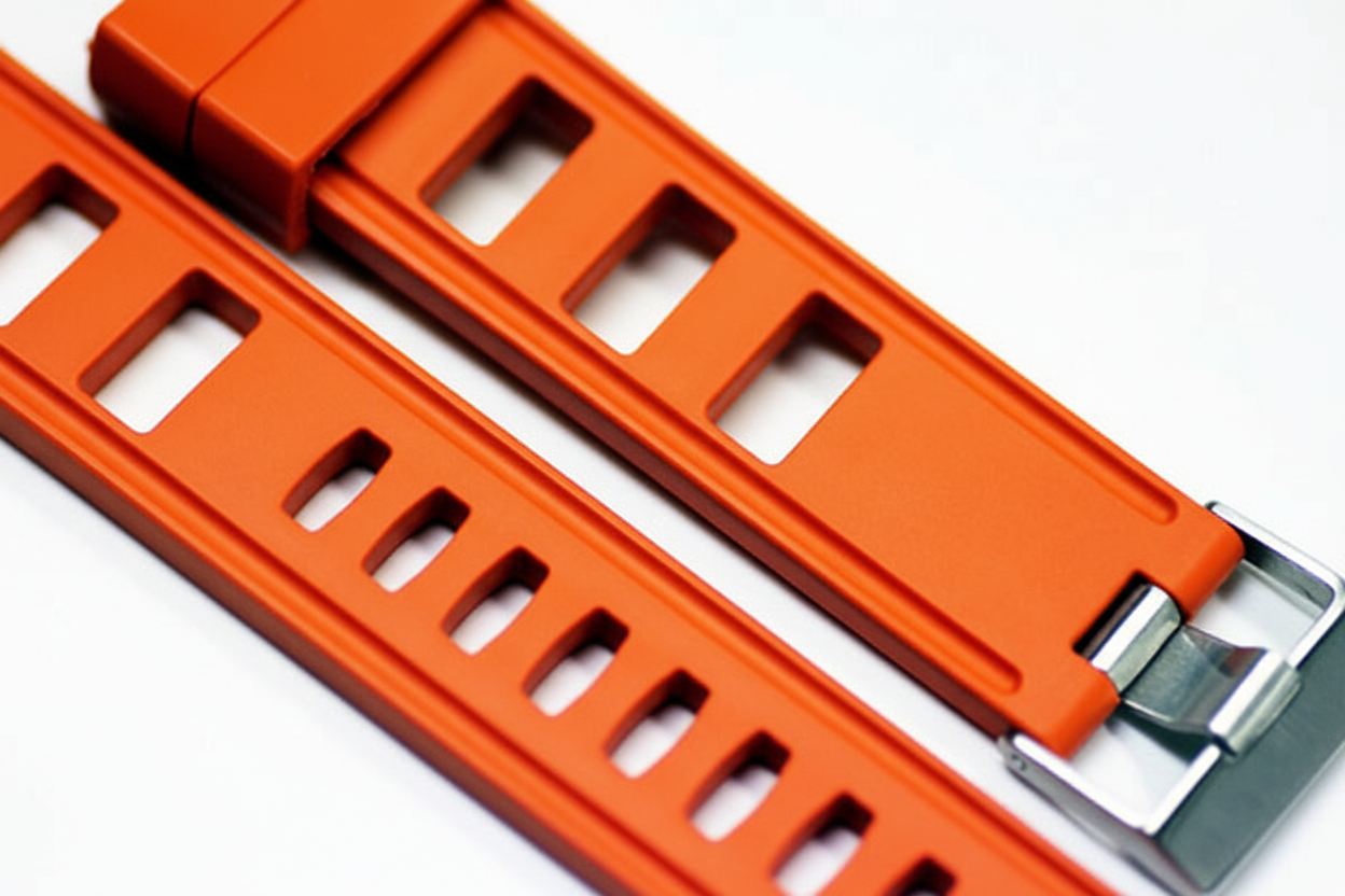 Obris Morgan 22mm Vanilla Scented Natural Rubber Strap - Orange