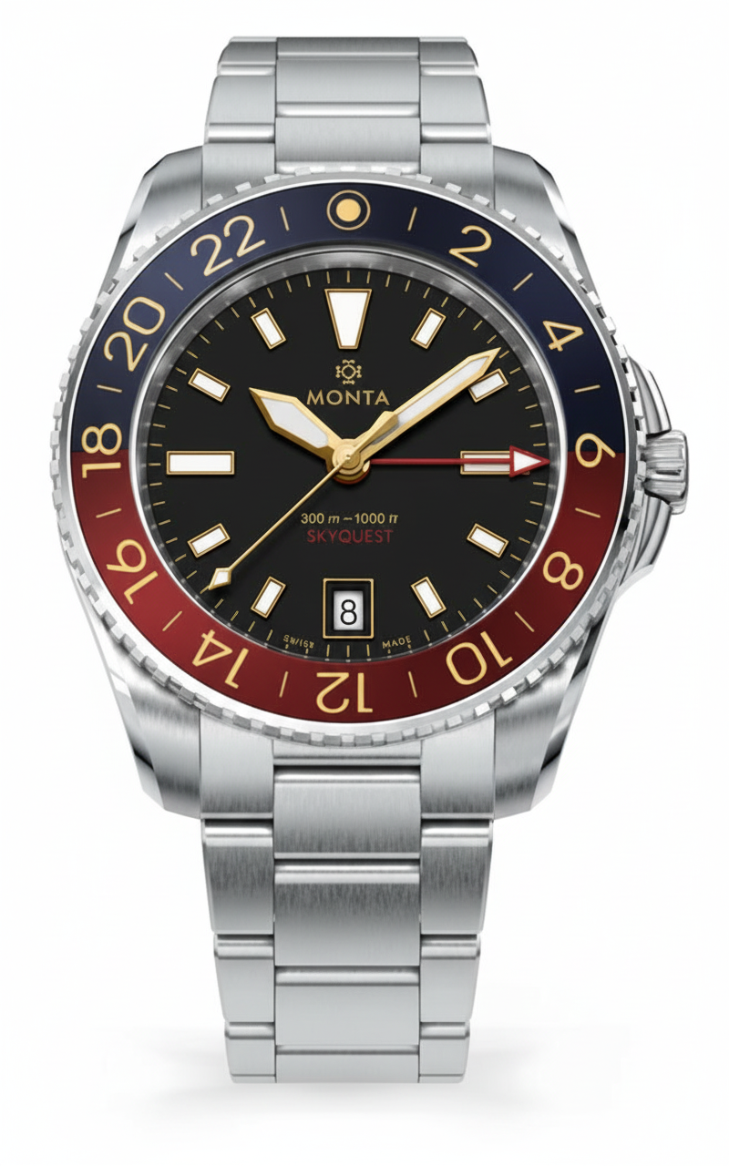 Monta Skyquest - Gilt Dial - Bi-Color Aluminum Bezel