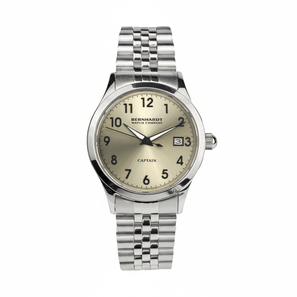 Bernhardt Captain's Watch - Champagne/Silver
