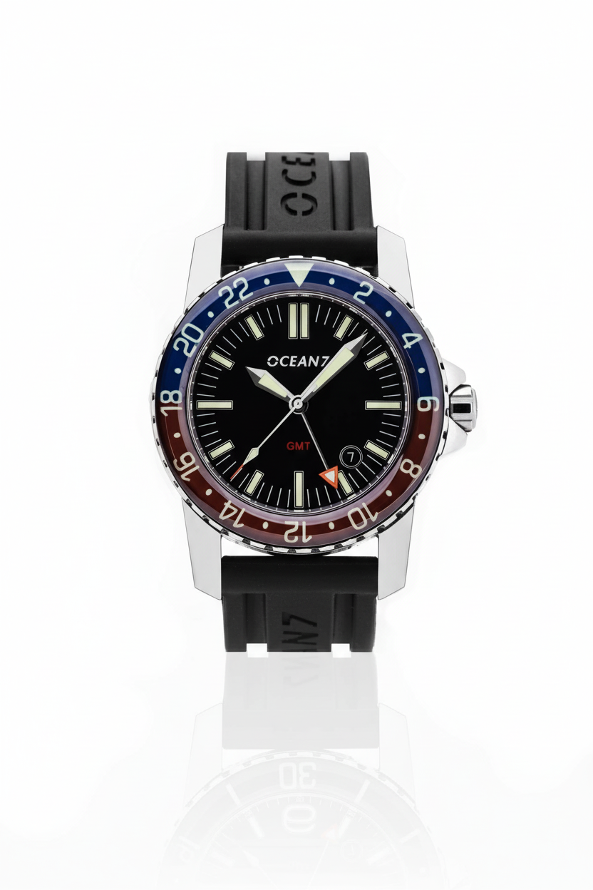 Ocean7 LM-5 GMT Dress Diver with Domed Sapphire Bezel